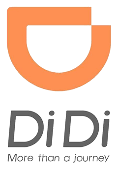 DiDi logo, horizontal version, on a transparent background