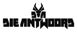 Die Antwoord logo, black wordmark version, on a transparent background