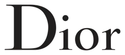 Dior logo, black wordmark version, on a transparent background