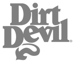 Dirt Devil logo, monochrome icon version, on a transparent background