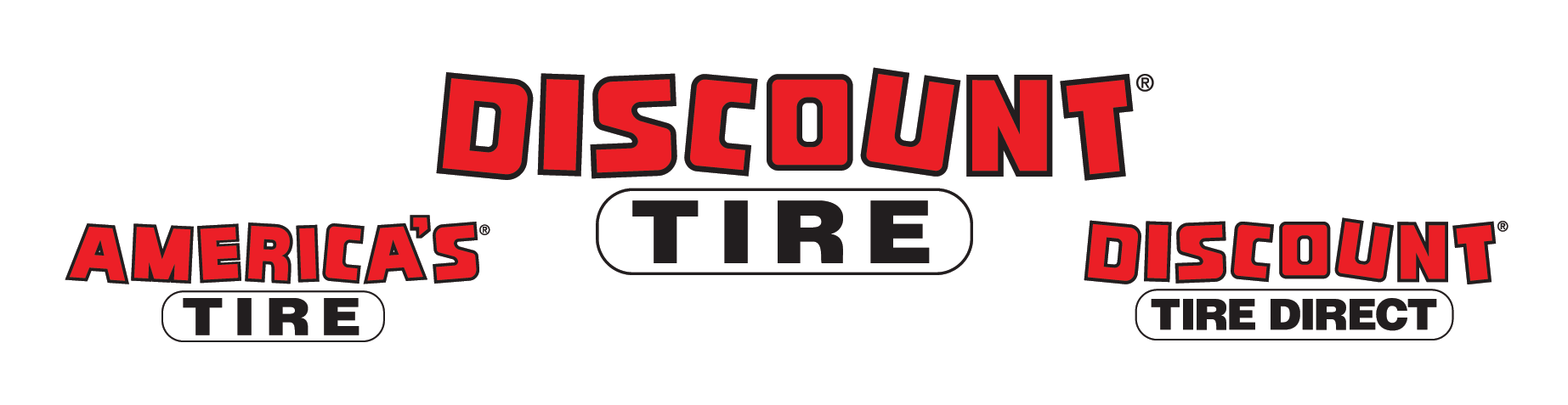 Discount Tire logo on a transparent background