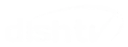 Dish TV logo, white wordmark version, on a transparent background