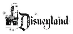 Logo da Disneyland, versão preto, em fundo transparente