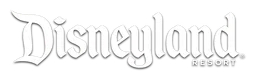 Logo da Disneyland, versão logotipo branco, em fundo transparente