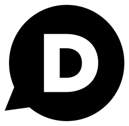 Logo Disqus, version icône noir, sur fond transparent