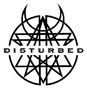 Disturbed logo, black icon version, on a transparent background