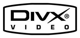 Divx logo, black version, on a transparent background
