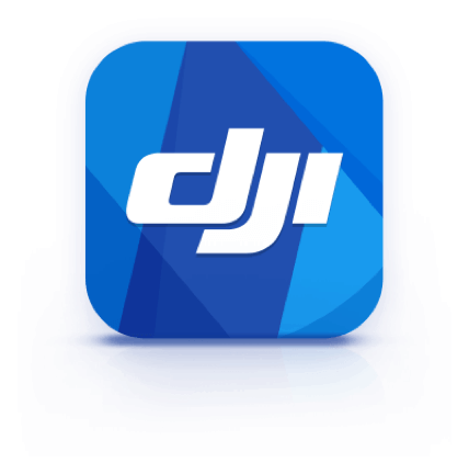 Dji logo, icon version, on a transparent background