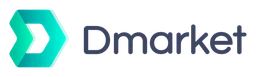 Dmarket logo, wordmark version, on a transparent background