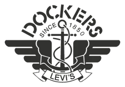 Dockers logo, black version, on a transparent background