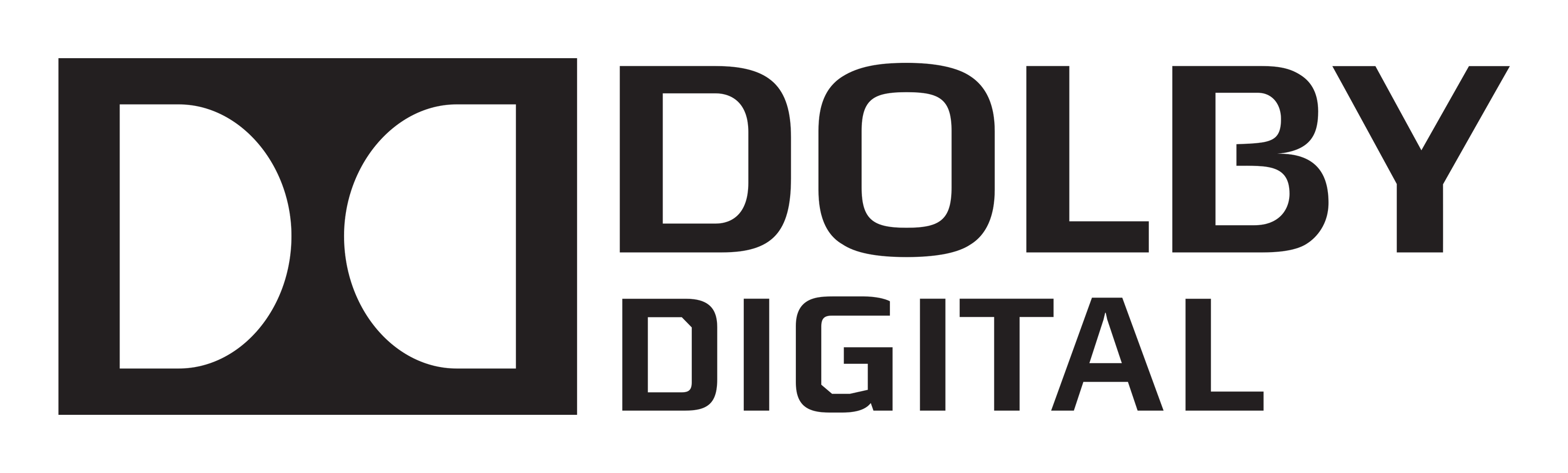 Dolby Digital Logo auf transparentem Hintergrund