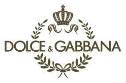 Dolce and Gabbana logo, black version, on a transparent background
