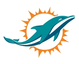Dolphin logo, horizontal version, on a transparent background