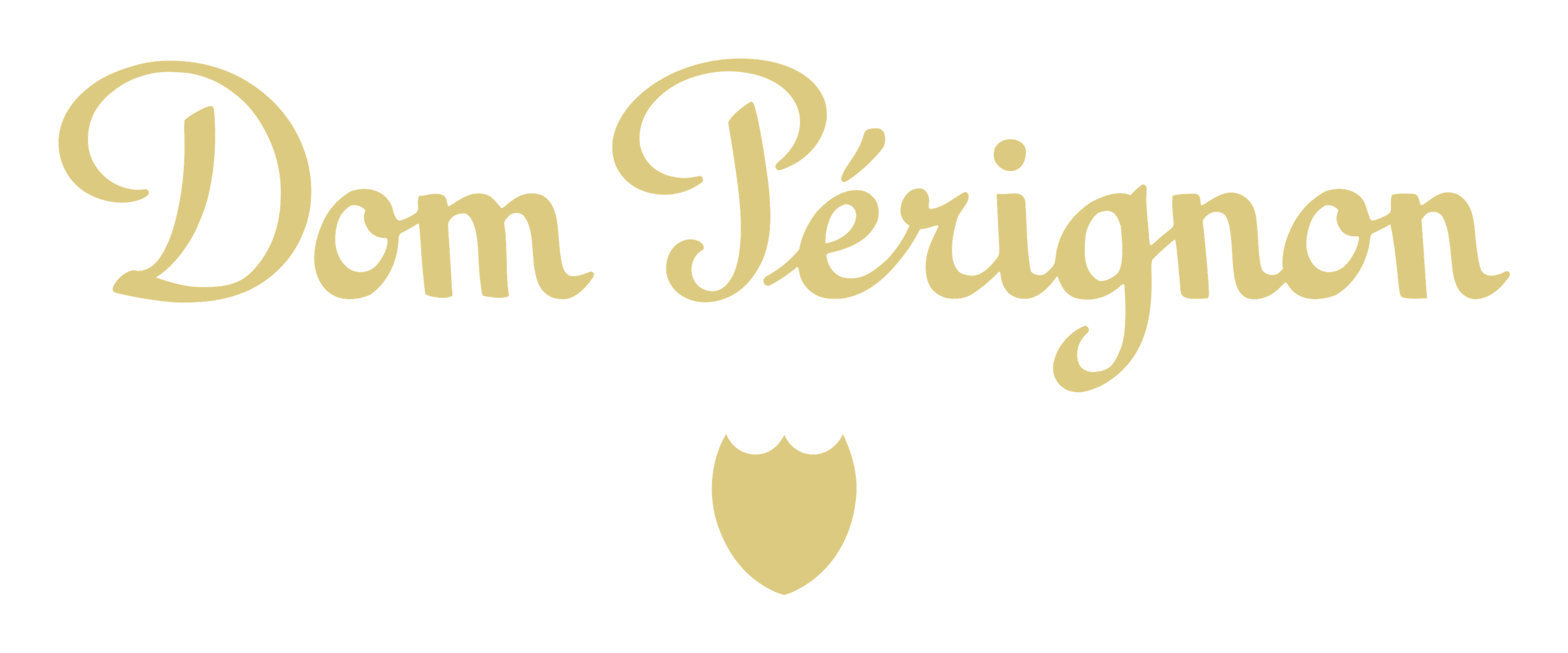 Dom Perignon logo on a transparent background
