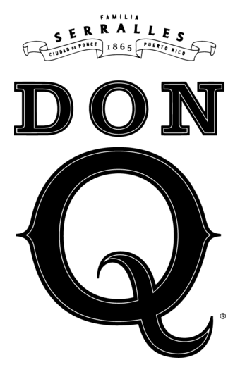 Don Q logo, black version, on a transparent background
