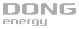 Dong Energy logo, monochrome wordmark version, on a transparent background