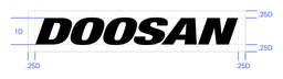 Doosan logo, black wordmark version, on a transparent background