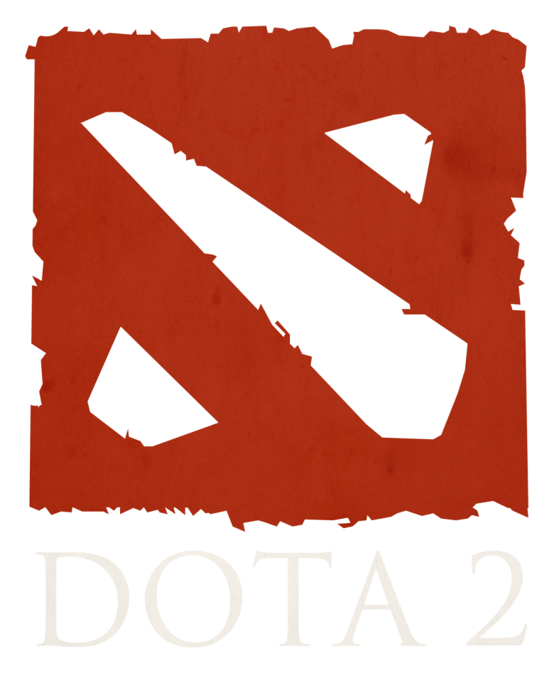 Dota 2 logo, icon version, on a transparent background