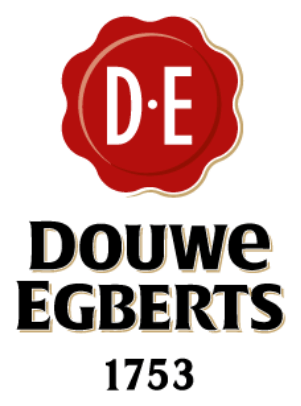 Douwe Egberts logo, horizontal version, on a transparent background