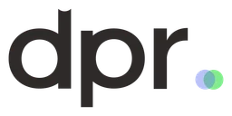 Logo DPR, version noir, sur fond transparent