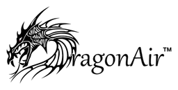 Dragonair logo, black version, on a transparent background