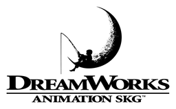 Logo da Dreamworks, versão preto, em fundo transparente