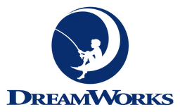 Logo da Dreamworks, versão horizontal, em fundo transparente