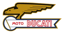 Ducati logo, horizontal version, on a transparent background
