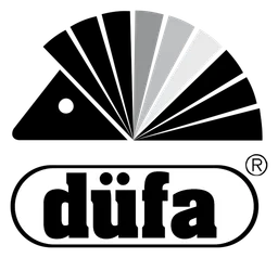Dufa logo, black icon version, on a transparent background