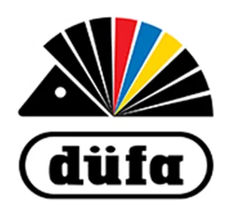 Dufa logo, monochrome icon version, on a transparent background