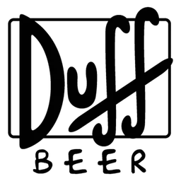 Duff logo, black icon version, on a transparent background
