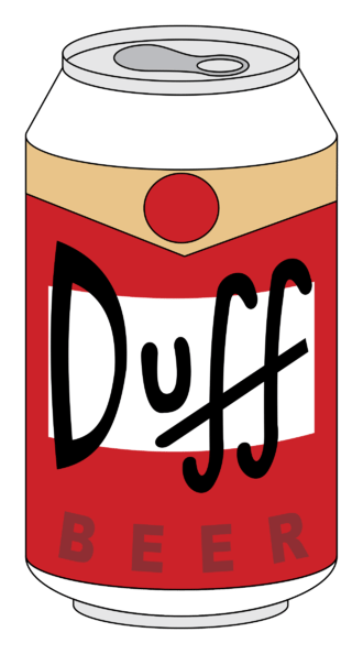 Duff logo, horizontal version, on a transparent background