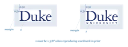 Duke University logo, wordmark version, on a transparent background