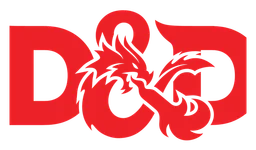 Dungeons and Dragons logo, horizontal version, on a transparent background
