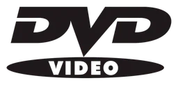 DVD Video logo, black version, on a transparent background