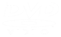 DVD Video logo, white version, on a transparent background