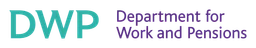DWP logo, wordmark version, on a transparent background