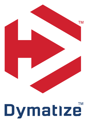 Dymatize logo, horizontal version, on a transparent background