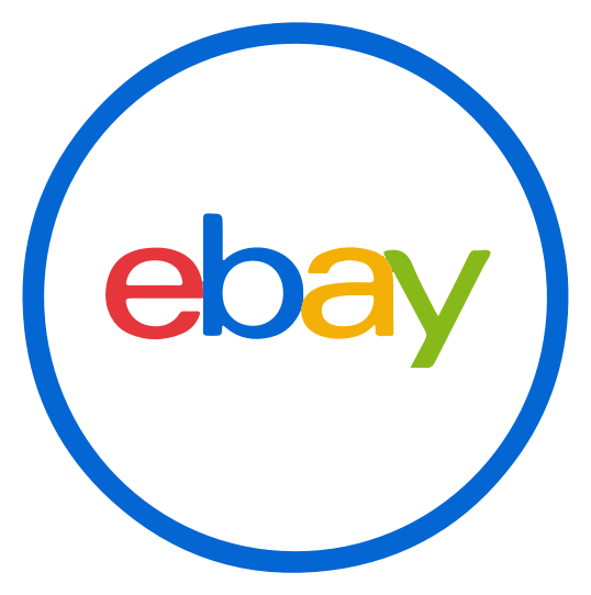 eBay logo, icon version, on a transparent background