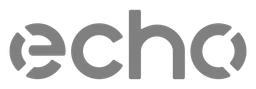 Echo logo, monochrome wordmark version, on a transparent background
