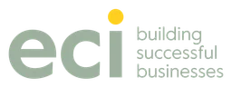 Eci logo, monochrome wordmark version, on a transparent background