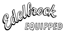 Edelbrock logo, monochrome version, on a transparent background
