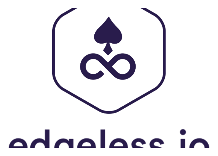 Edgeless logo on a transparent background