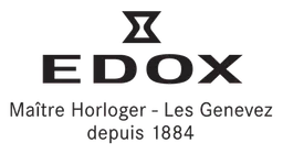 Edox logo, black version, on a transparent background
