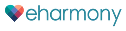 Eharmony logo, wordmark version, on a transparent background