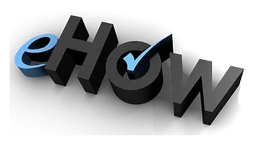 Ehow logo, black version, on a transparent background