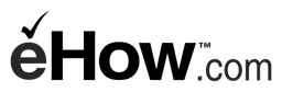Ehow logo, black wordmark version, on a transparent background