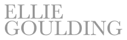 Ellie Goulding logo, monochrome wordmark version, on a transparent background