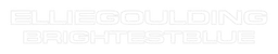 Ellie Goulding logo, white wordmark version, on a transparent background