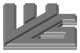 Elongate logo, monochrome version, on a transparent background